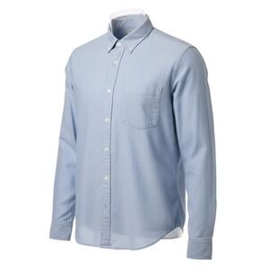 Elliot Mulryan Mens Large Light Blue Chambray Button Down Long Sleeve Shirt L